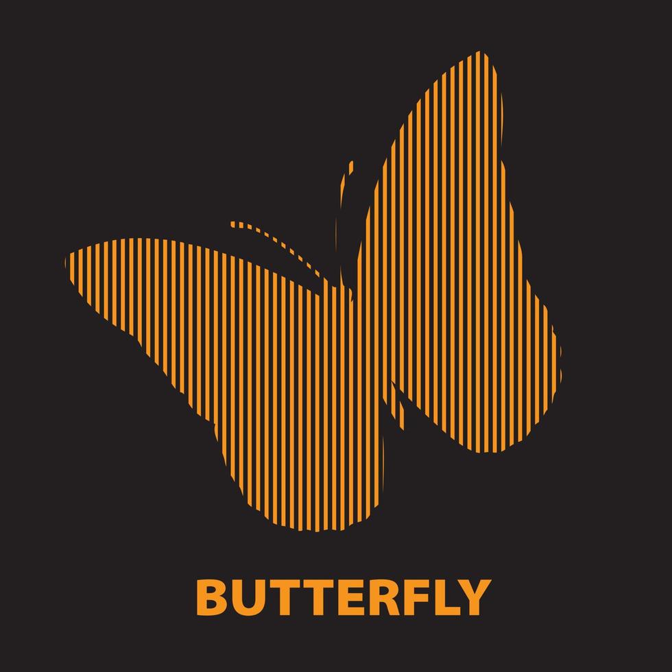 papillon dessin au trait vecteur