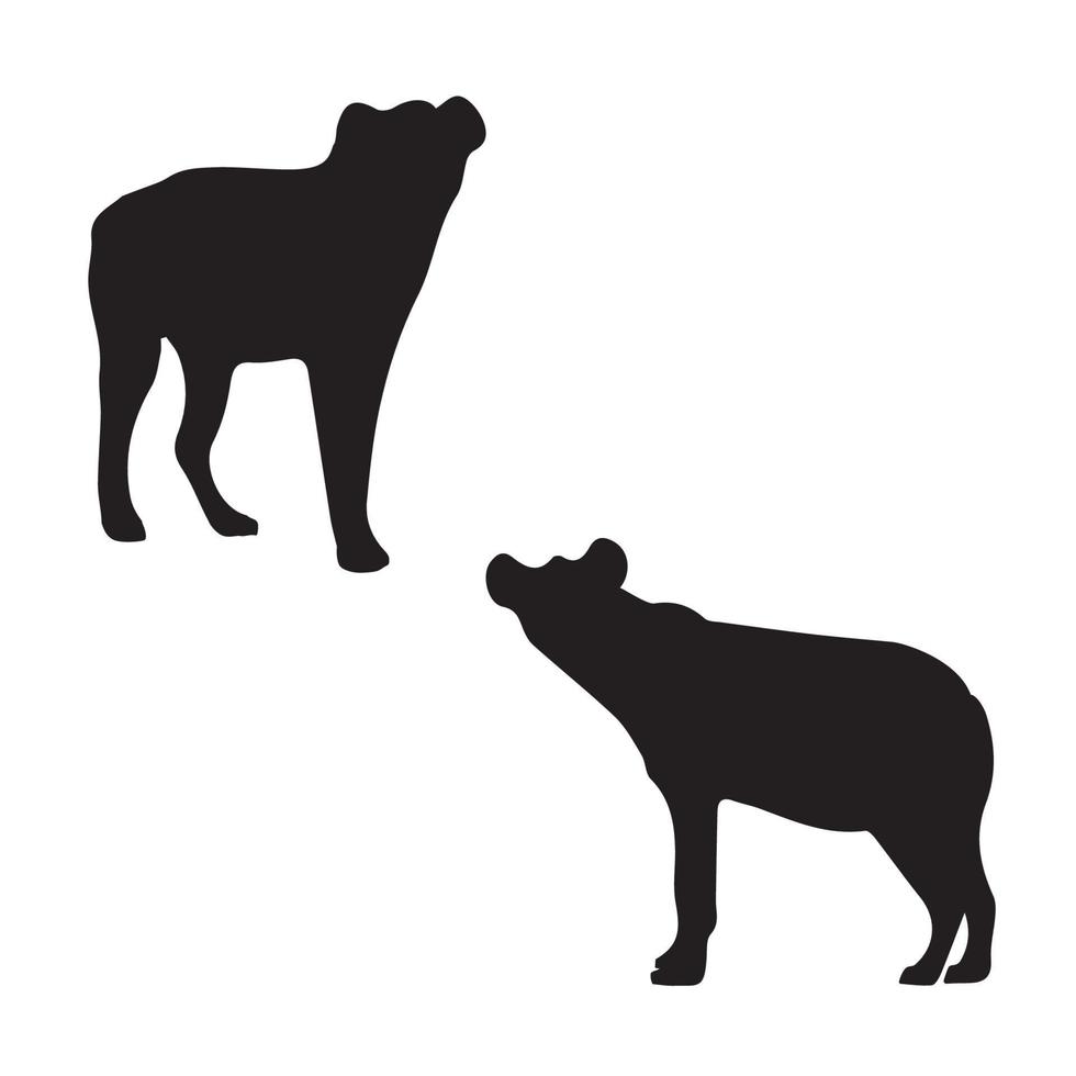 silhouette d'hyène vecteur