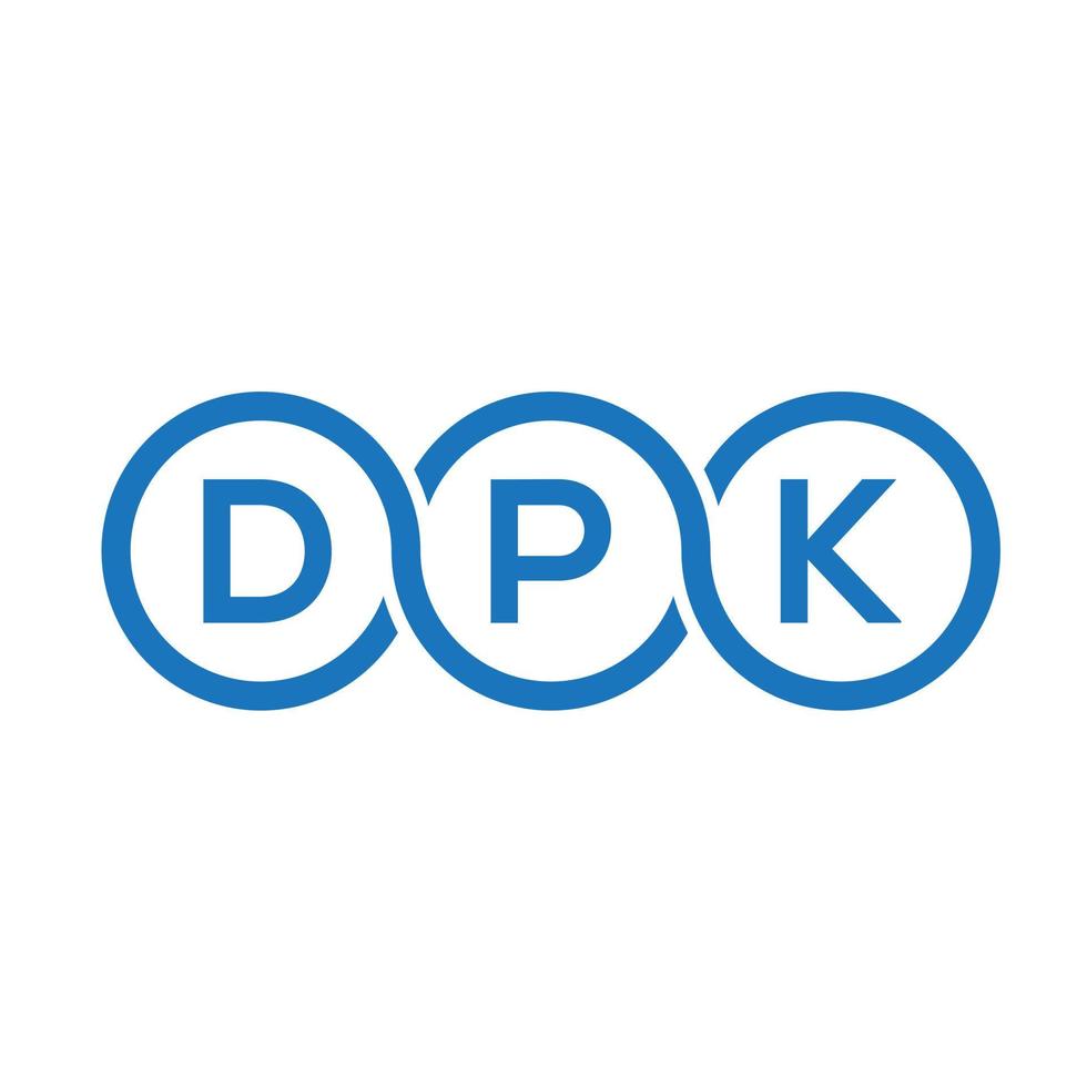 création de logo de lettre dpk sur fond noir.concept de logo de lettre d'initiales créatives de dpk.conception de lettre de vecteur de dpk.