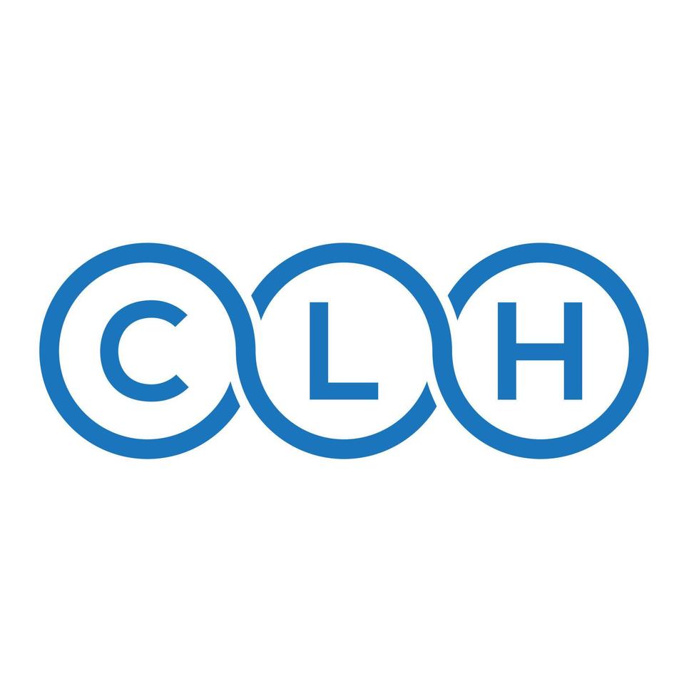 création de logo de lettre clh sur fond blanc. concept de logo de lettre initiales créatives clh. conception de lettre clh. vecteur