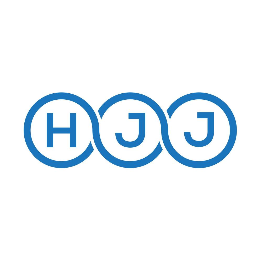 création de logo de lettre hjj sur fond blanc. hjj concept de logo de lettre initiales créatives. conception de lettre hjj. vecteur