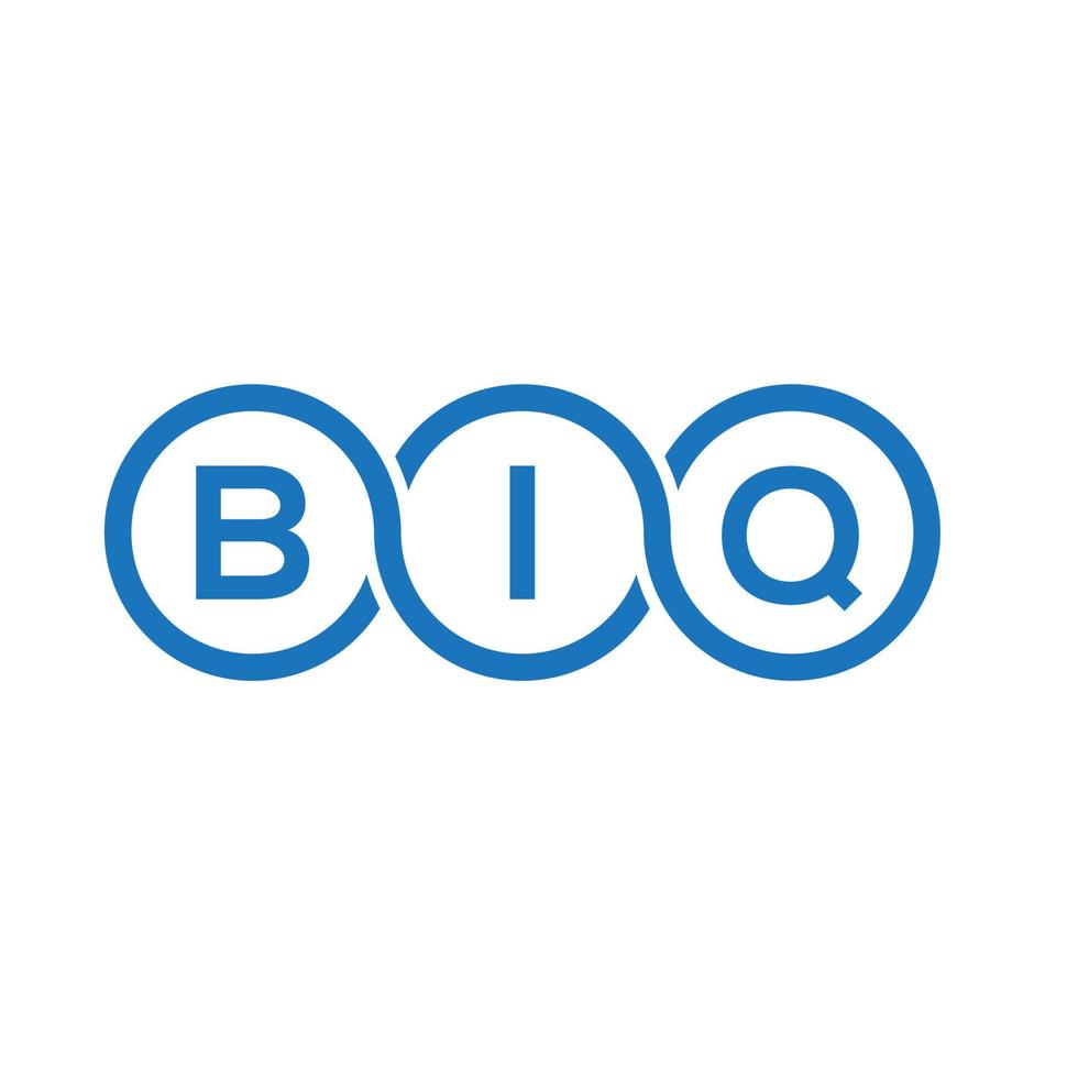 création de logo de lettre biq sur fond blanc. concept de logo de lettre initiales créatives biq. conception de lettre biq. vecteur