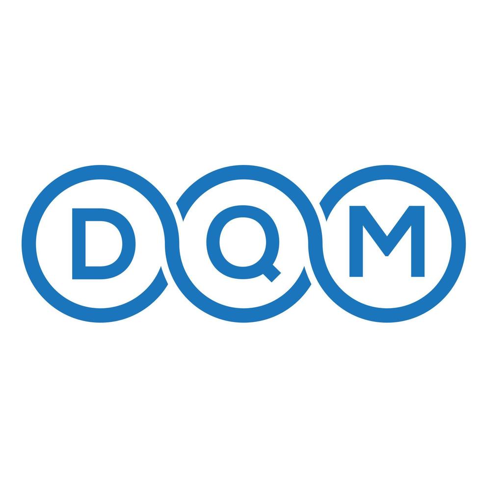 création de logo de lettre dqm sur fond noir.concept de logo de lettre initiales créatives dqm.conception de lettre vectorielle dqm. vecteur