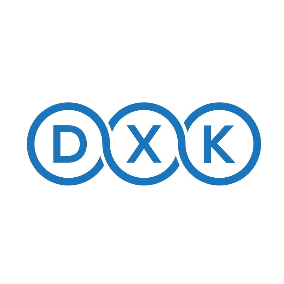 création de logo de lettre dxk sur fond noir. concept de logo de lettre initiales créatives dxk. création de lettre vectorielle dxk. vecteur