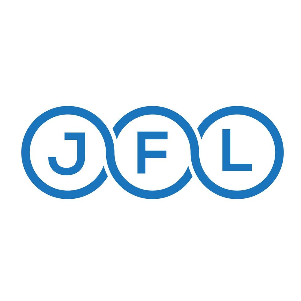 création de logo de lettre jfl sur fond blanc. concept de logo de lettre initiales créatives jfl. conception de lettre jfl. vecteur