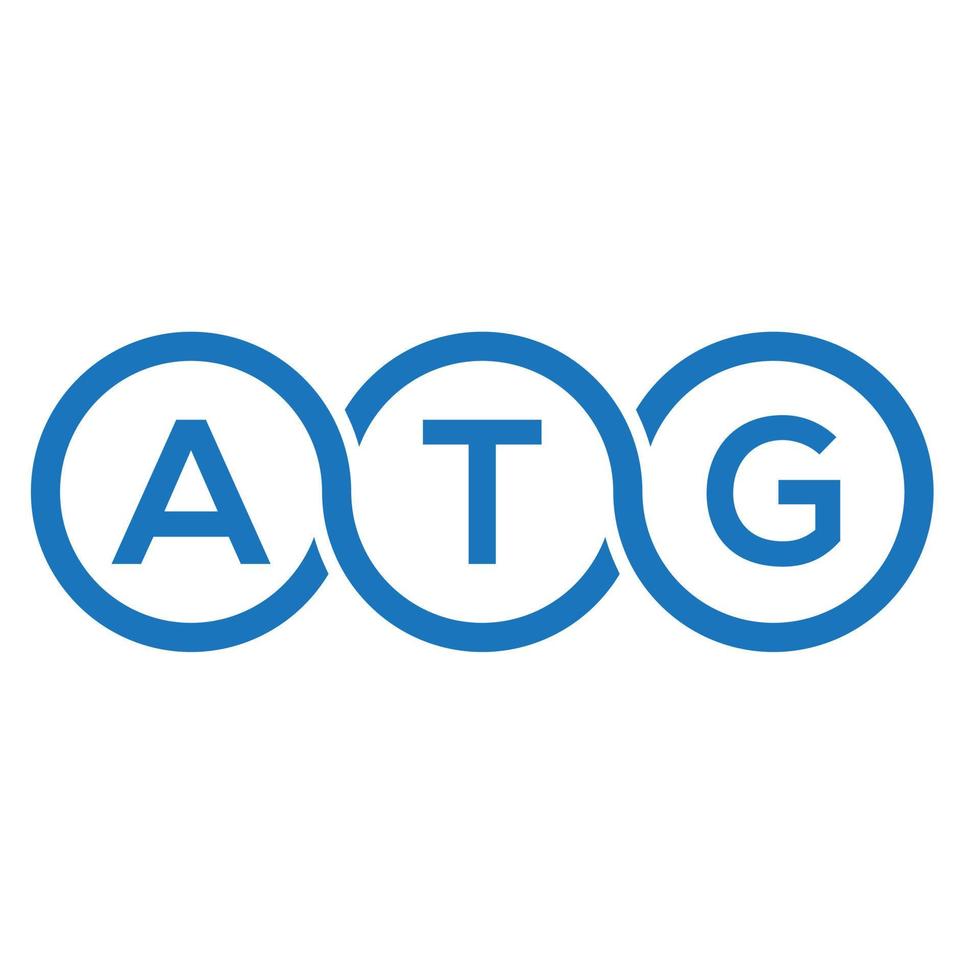 création de logo de lettre atg sur fond blanc. concept de logo de lettre initiales créatives atg. conception de lettre atg. vecteur