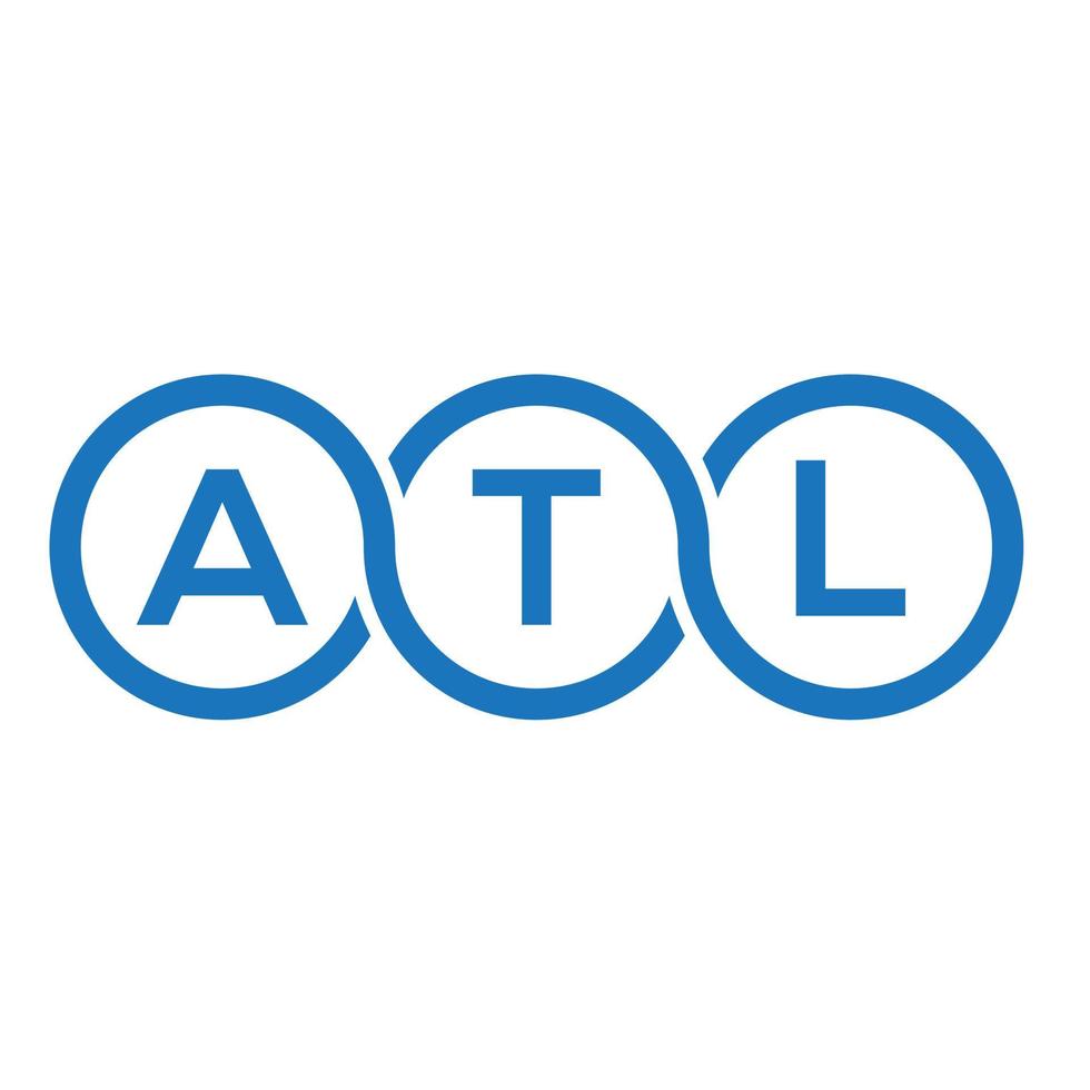 création de logo de lettre atl sur fond blanc. concept de logo de lettre initiales créatives atl. conception de lettre atl. vecteur