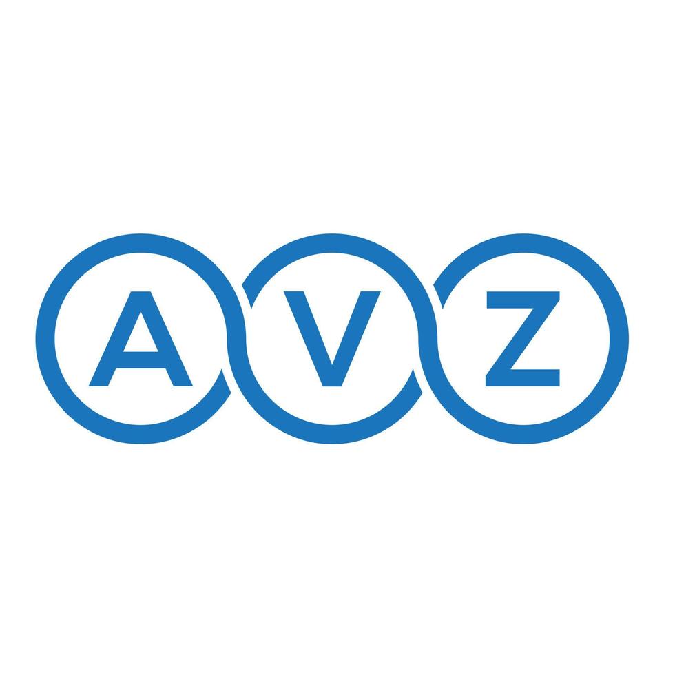 création de logo de lettre avz sur fond blanc. concept de logo de lettre initiales créatives avz. conception de lettre avz. vecteur