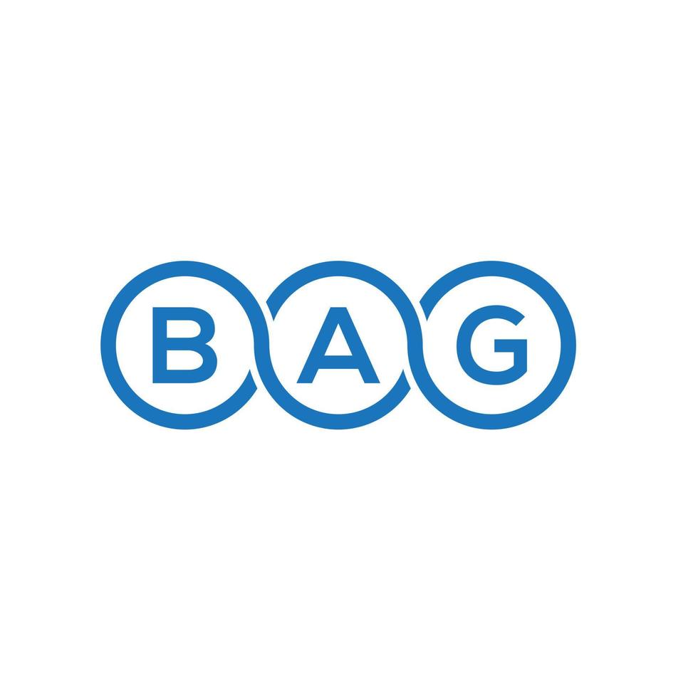 création de logo de lettre de sac sur fond blanc. sac créatif initiales lettre logo concept. conception de lettre de sac. vecteur