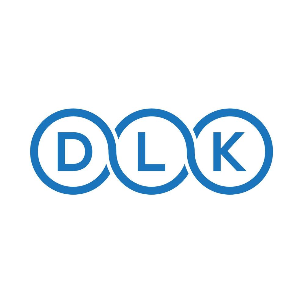 création de logo de lettre dlk sur fond noir. concept de logo de lettre initiales créatives dlk. création de lettre vectorielle dlk. vecteur