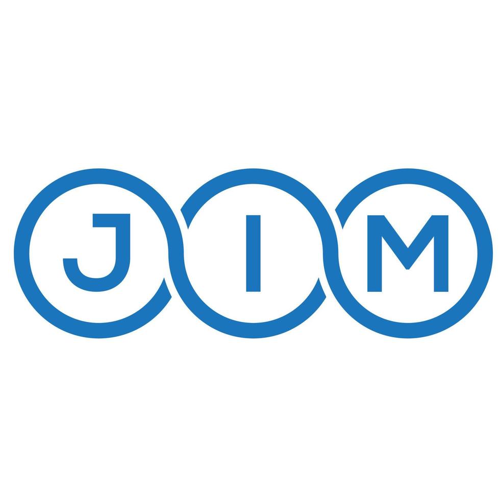 création de logo de lettre jim sur fond blanc. concept de logo de lettre initiales créatives jim. conception de lettre de jim. vecteur