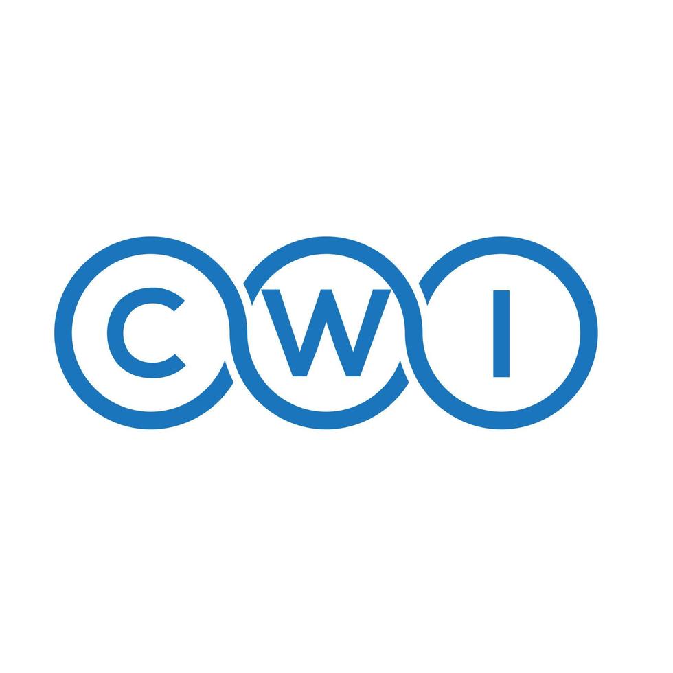 création de logo de lettre cwi sur fond noir. concept de logo de lettre initiales créatives cwi. conception de lettre vectorielle cwi. vecteur