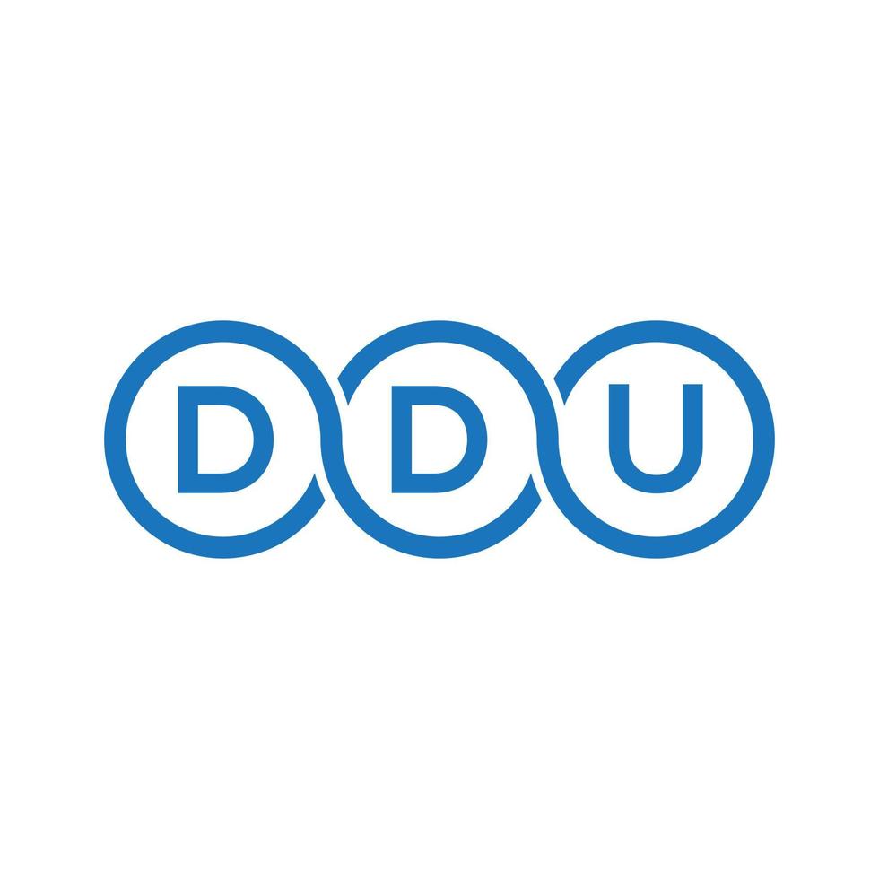 création de logo de lettre ddu sur fond noir. concept de logo de lettre initiales créatives ddu. conception de lettre vectorielle ddu. vecteur