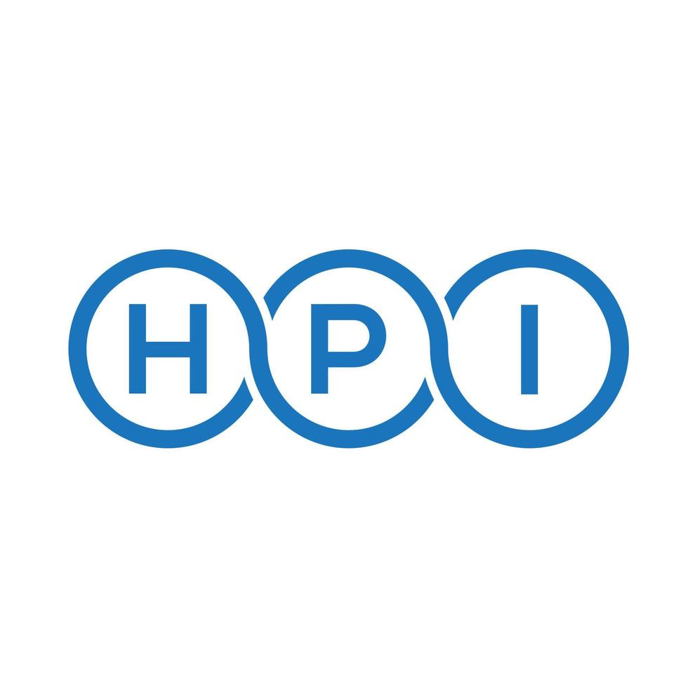 création de logo de lettre hpi sur fond blanc. concept de logo hpi lettre initiales créatives. conception de lettre hpi. vecteur