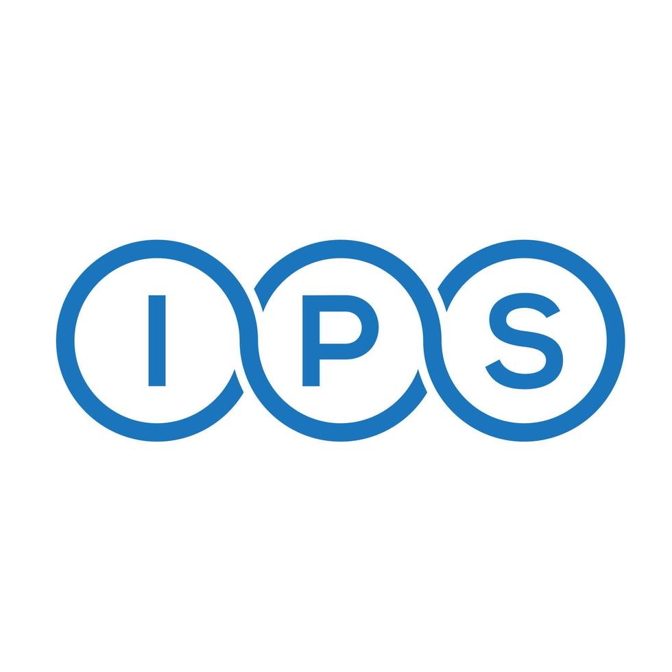 création de logo de lettre ips sur fond blanc. concept de logo de lettre initiales créatives ips. conception de lettre ips. vecteur
