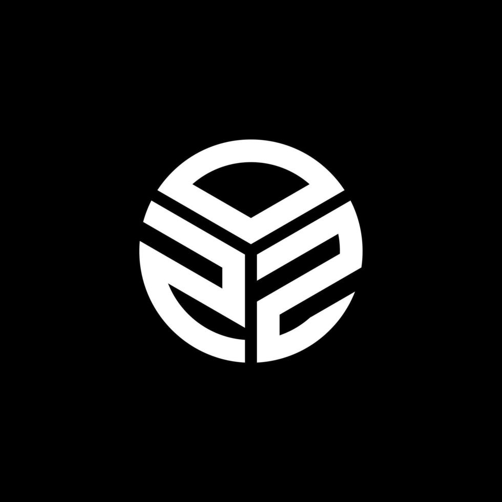 création de logo de lettre ozz sur fond noir. concept de logo de lettre initiales créatives ozz. conception de lettre ozz. vecteur