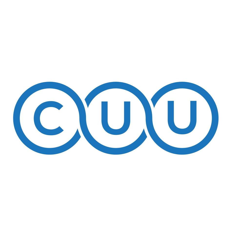 création de logo de lettre cuu sur fond noir.concept de logo de lettre initiales créatives cuu.conception de lettre vectorielle cuu. vecteur