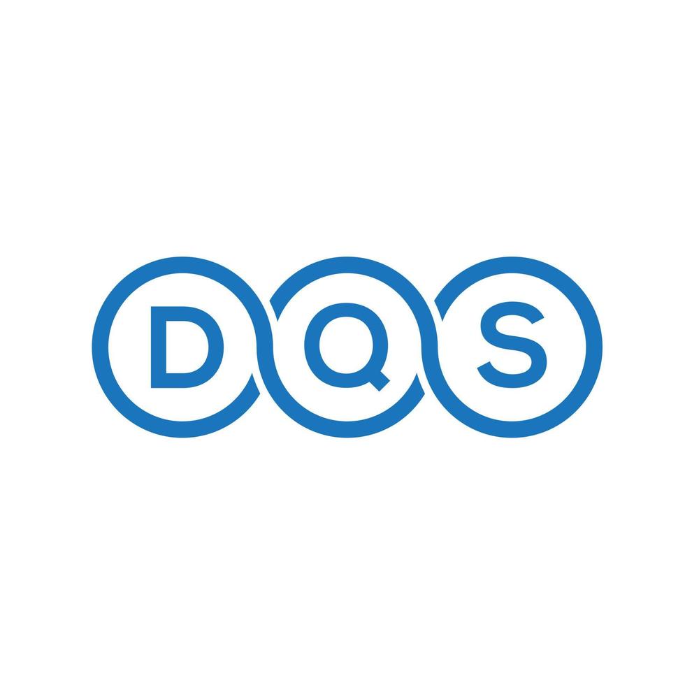 création de logo de lettre dqs sur fond noir.concept de logo de lettre initiales créatives dqs.conception de lettre vectorielle dqs. vecteur