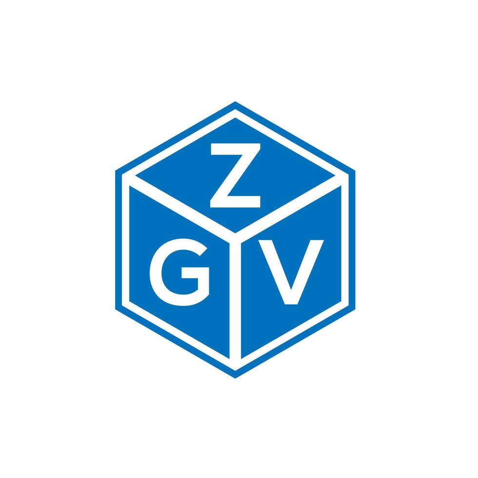 création de logo de lettre zgv sur fond blanc. concept de logo de lettre initiales créatives zgv. conception de lettre zgv. vecteur