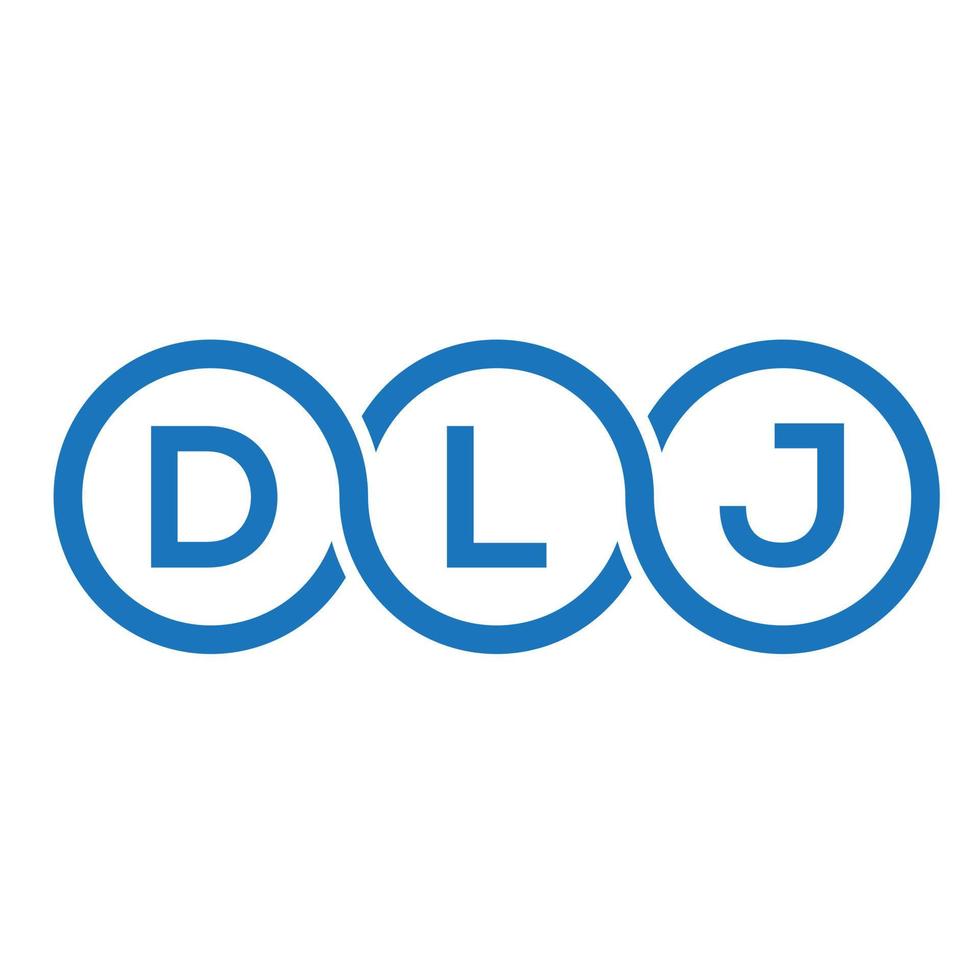 création de logo de lettre dlj sur fond noir. concept de logo de lettre initiales créatives dlj. création de lettre vectorielle dlj. vecteur