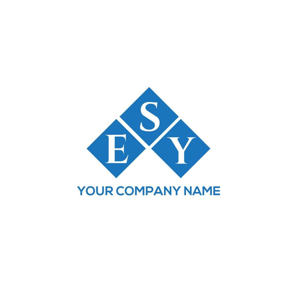 création de logo de lettre esy sur fond blanc. concept de logo de lettre initiales créatives esy. conception de lettre esy. vecteur