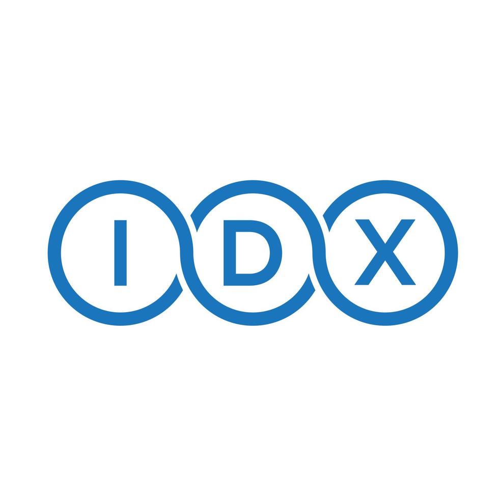 création de logo de lettre idx sur fond blanc. concept de logo de lettre initiales créatives idx. conception de lettre idx. vecteur