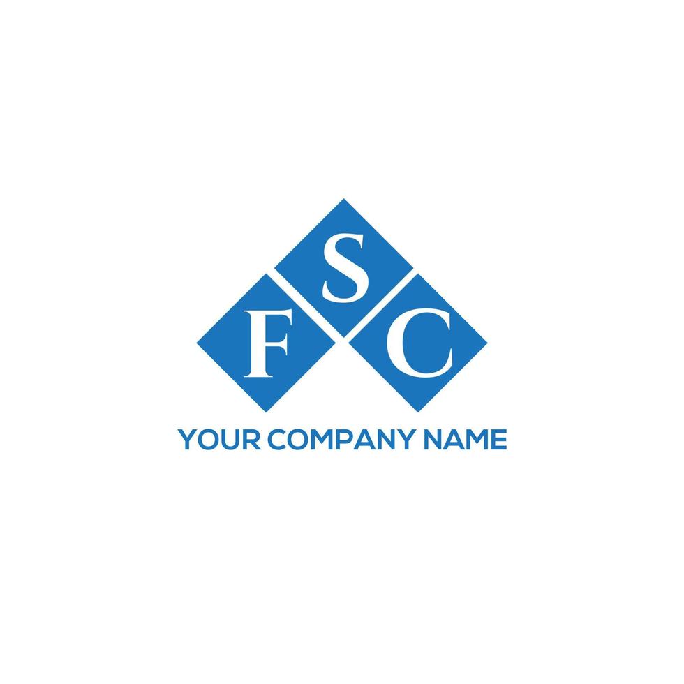création de logo de lettre fsc sur fond blanc. concept de logo de lettre initiales créatives fsc. conception de lettre fsc. vecteur