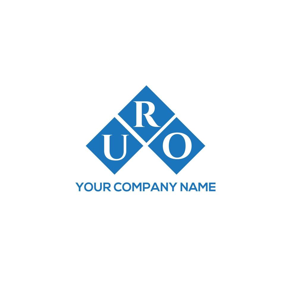 création de logo de lettre uro sur fond blanc. concept de logo de lettre initiales créatives uro. conception de lettre uro. vecteur