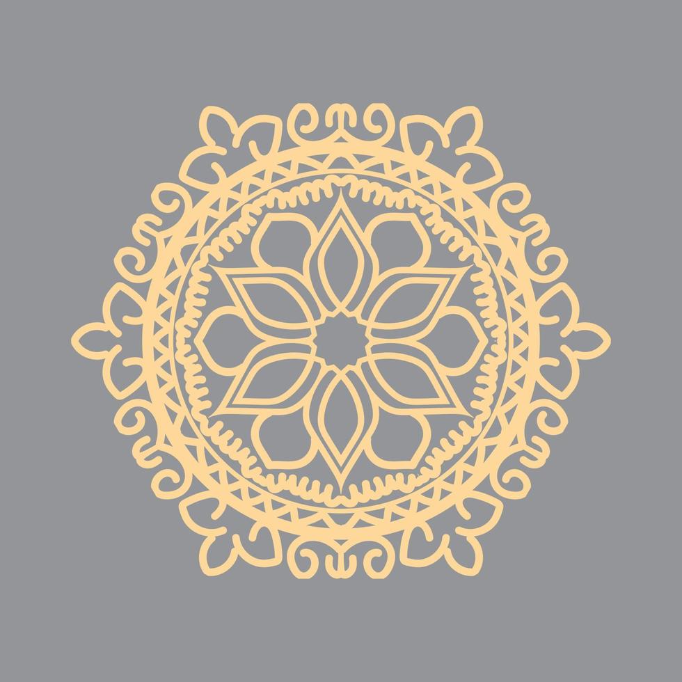 conception de fond de mandala ornemental de luxe, motif sous forme de mandala pour le henné, mehndi, tatouage, décoration. ornement décoratif de style oriental ethnique. page de livre de coloriage vecteur