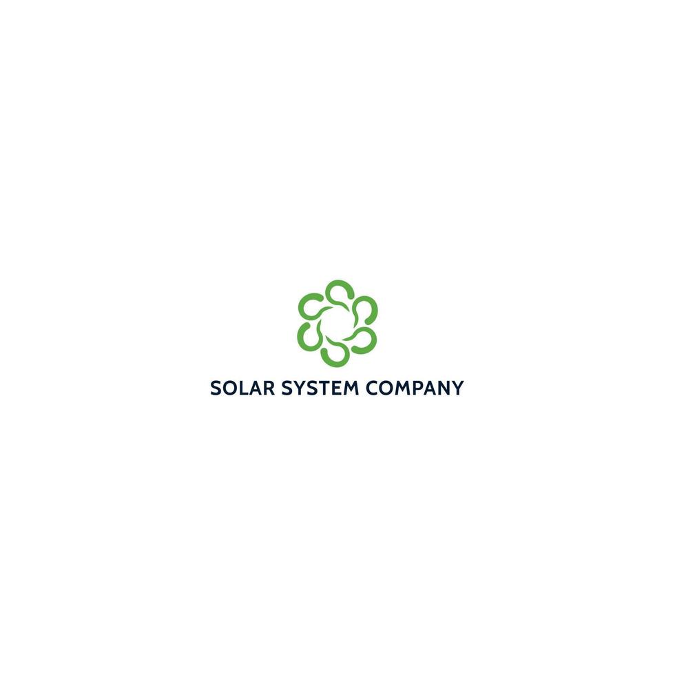 inspiration de conception de logo pour les entreprises du système solaire qui s'inspirent de la lettre s abstraite sous forme de fleur verte également adaptée aux marques qui ont une lettre initiale s ou une préoccupation dans la nature vecteur