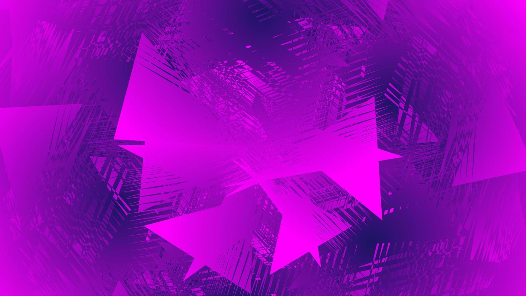 forme abstraite glitch avec fond de couleur violet dégradé vecteur