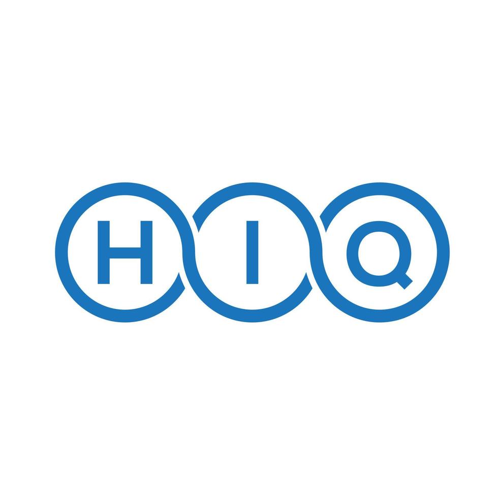 création de logo de lettre hiq sur fond blanc. concept de logo de lettre initiales créatives hiq. conception de lettre hiq. vecteur