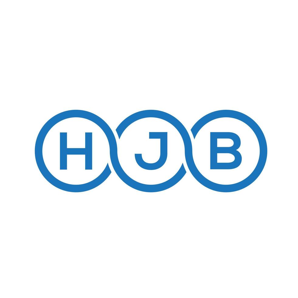 création de logo de lettre hjb sur fond blanc. hjb creative initiales lettre logo concept. conception de lettre hjb. vecteur