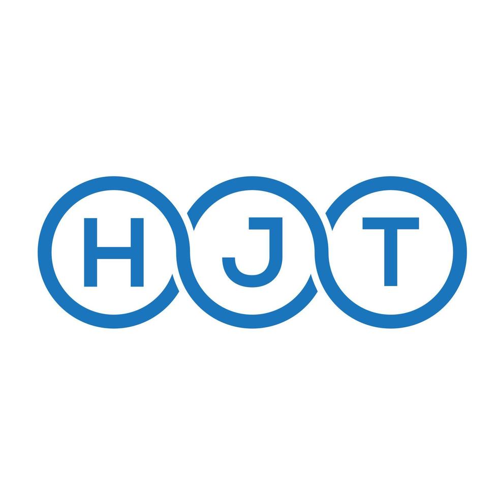 création de logo de lettre hjt sur fond blanc. hjt concept de logo de lettre initiales créatives. conception de lettre hjt. vecteur