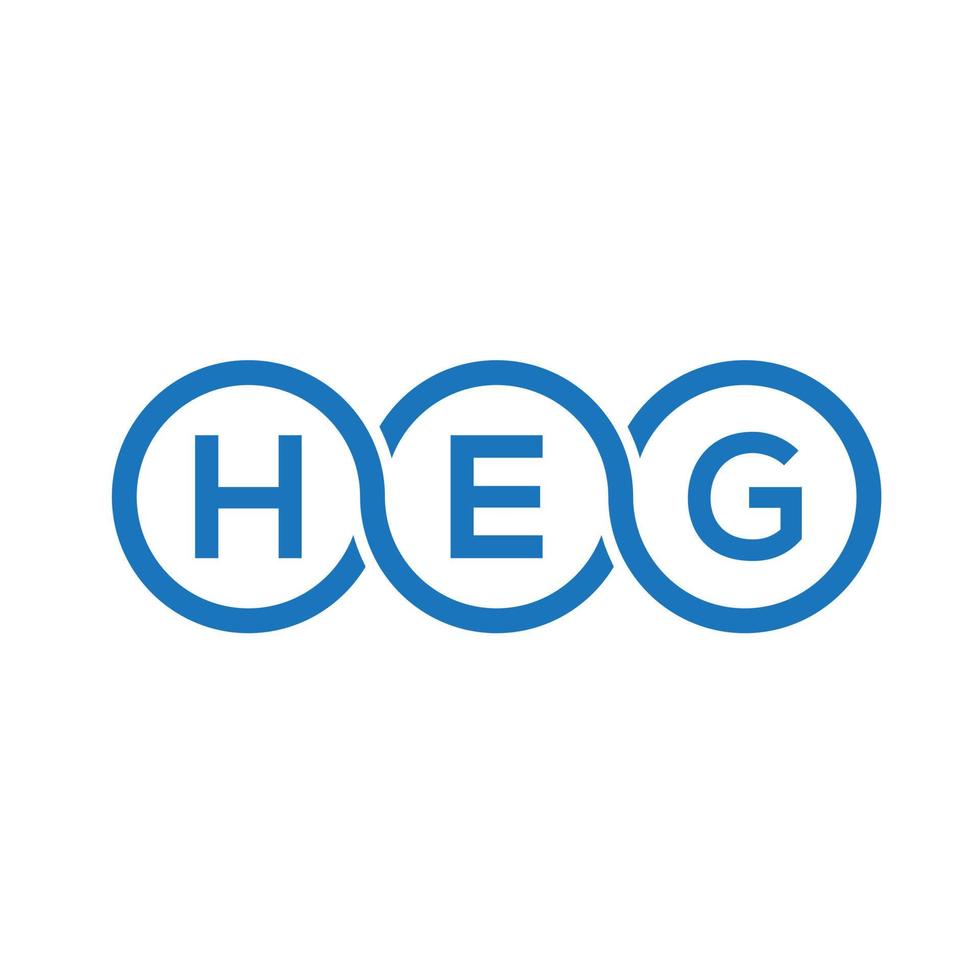 création de logo de lettre heg sur fond blanc. concept de logo de lettre initiales créatives heg. conception de lettre heg. vecteur