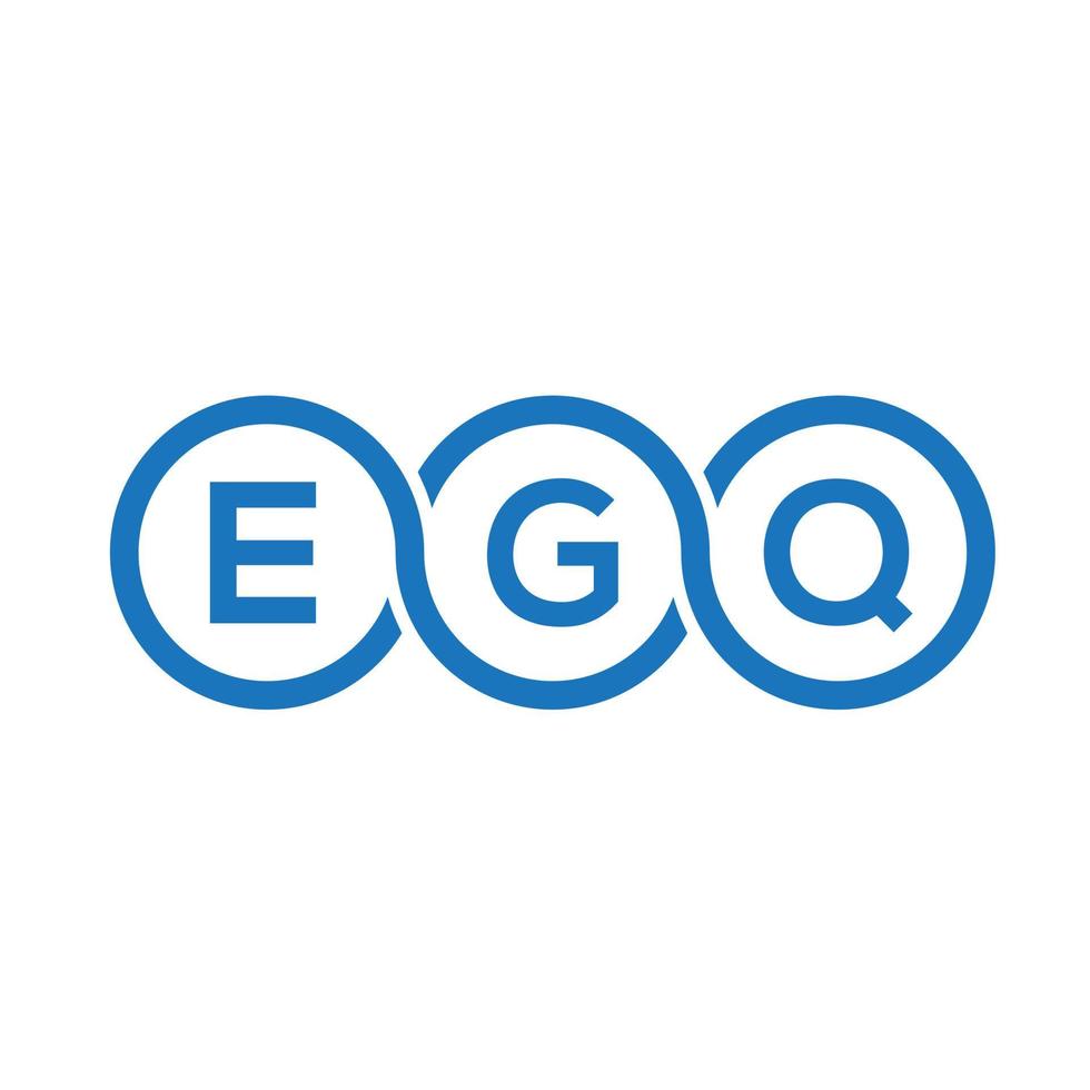 création de logo de lettre egq sur fond noir.concept de logo de lettre initiales créatives egq.conception de lettre vectorielle egq. vecteur