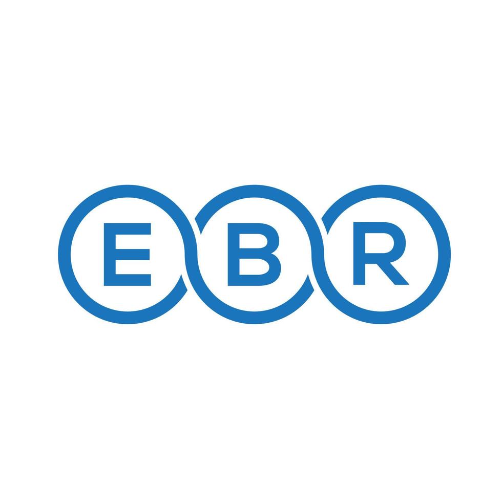 création de logo de lettre ebr sur fond noir.concept de logo de lettre initiales créatives ebr.conception de lettre vectorielle ebr. vecteur