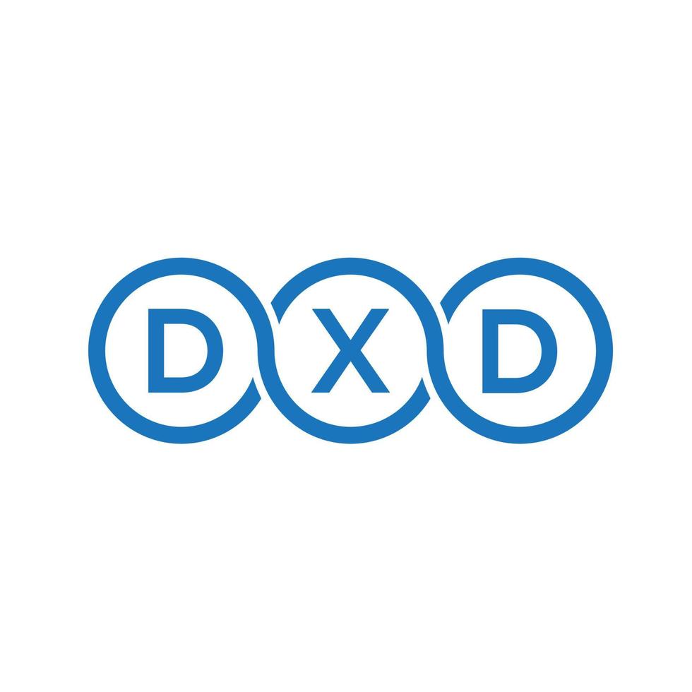 création de logo de lettre dxd sur fond noir. concept de logo de lettre initiales créatives dxd. création de lettre vectorielle dxd. vecteur