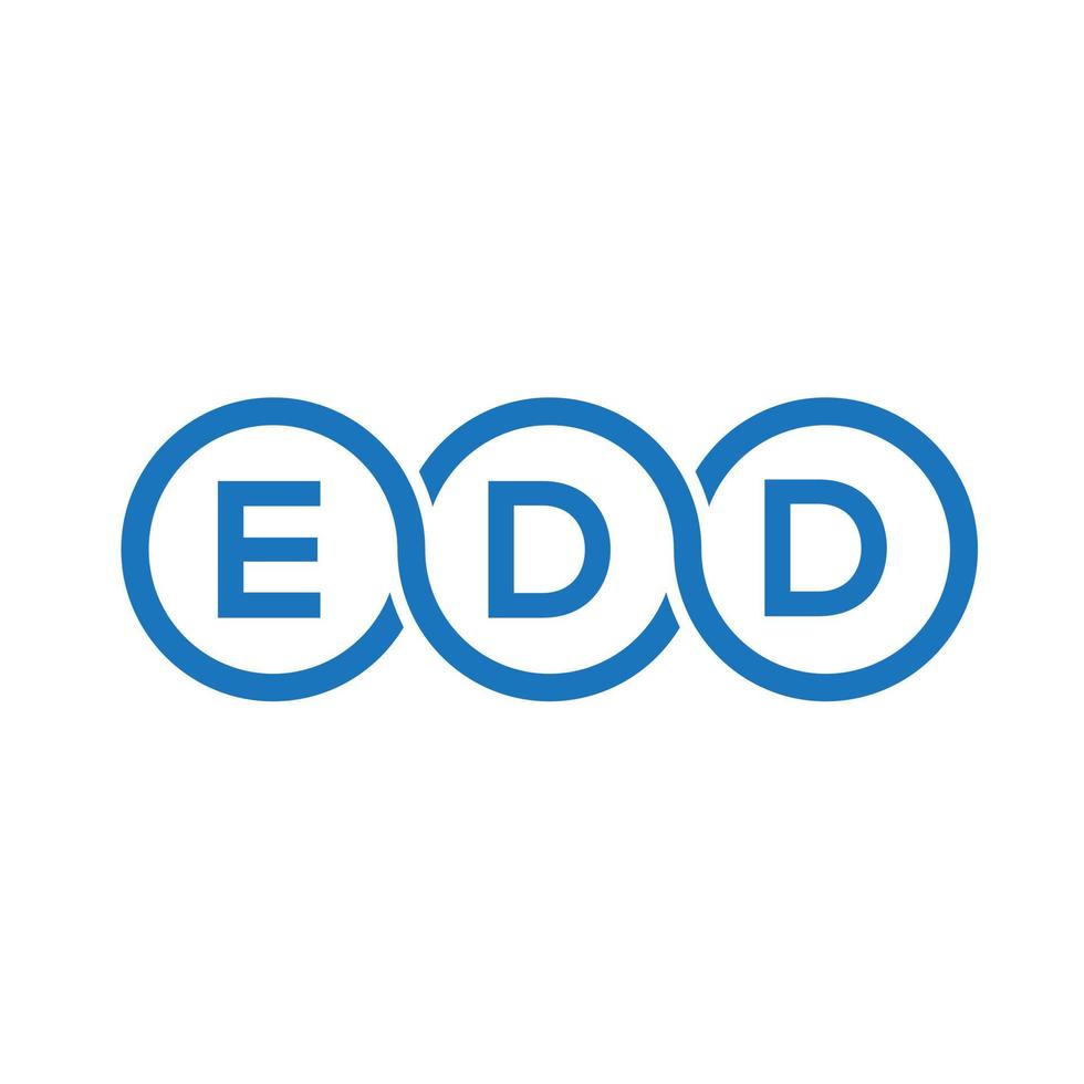 création de logo de lettre edd sur fond noir. concept de logo de lettre initiales créatives edd. création de lettre vectorielle edd. vecteur