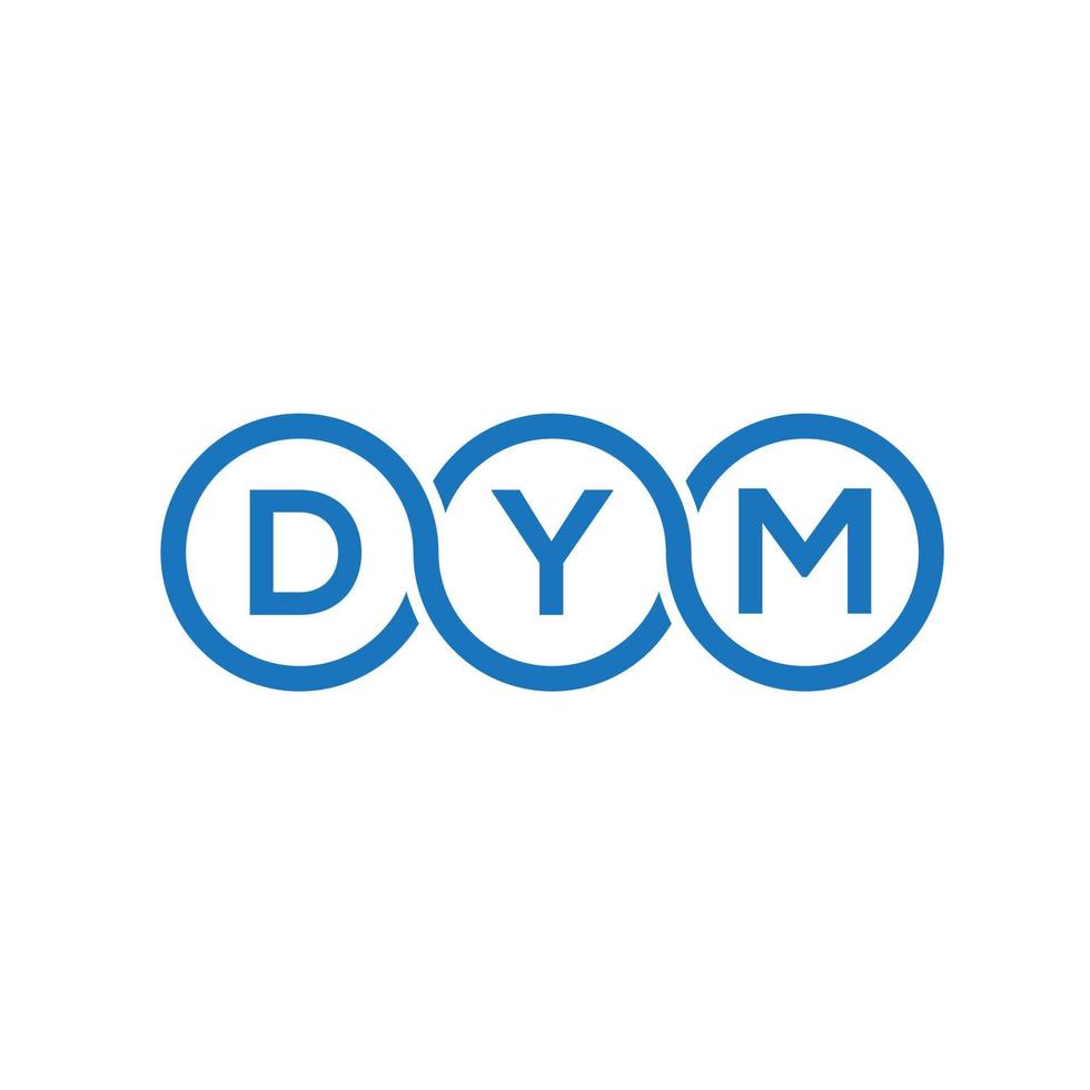 création de logo de lettre dym sur fond noir. concept de logo de lettre initiales créatives dym. conception de lettre vectorielle dym. vecteur