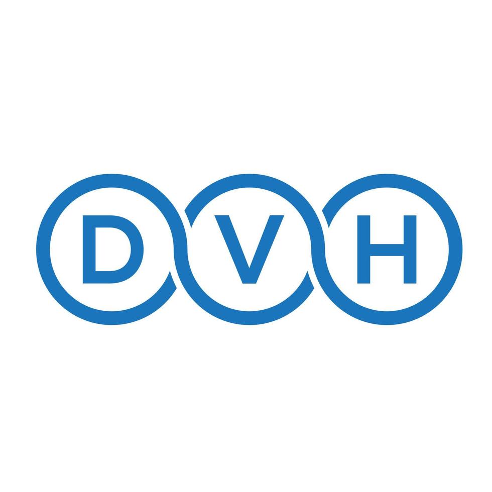 création de logo de lettre dvh sur fond blanc. concept de logo de lettre initiales créatives dvh. conception de lettre dvh. vecteur