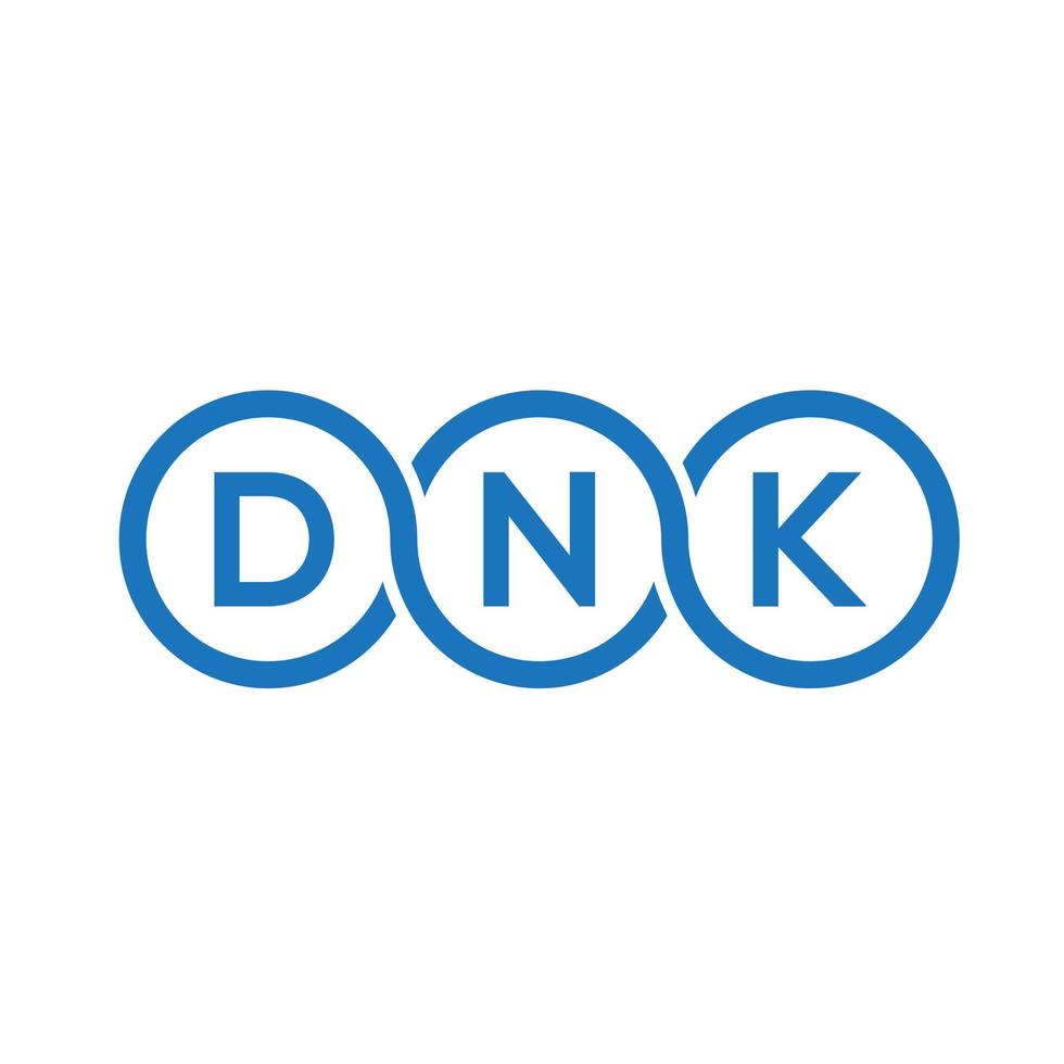 création de logo de lettre dnk sur fond noir. concept de logo de lettre initiales créatives dnk. création de lettre vectorielle dnk. vecteur
