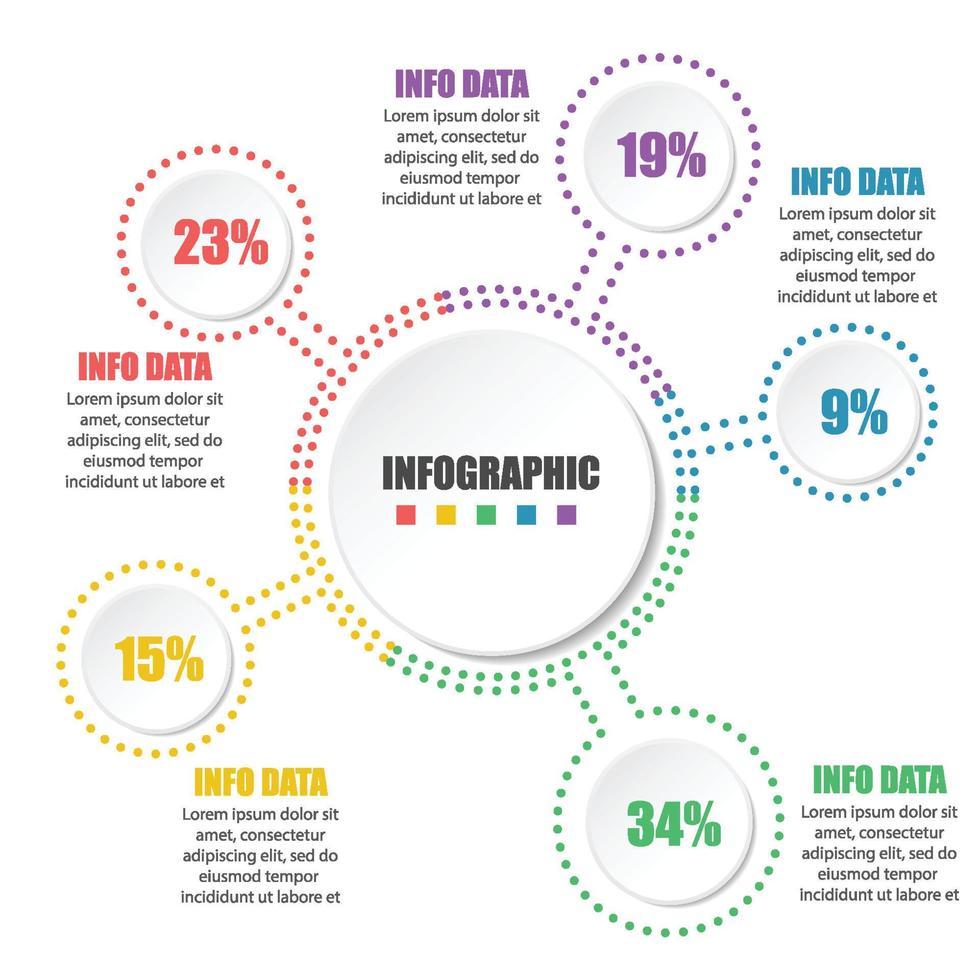 modèle d'options d'infographie abstraite. illustration vectorielle. peut être utilisé pour la mise en page du flux de travail, le diagramme, les options d'étape commerciale, la bannière, la conception Web. vecteur