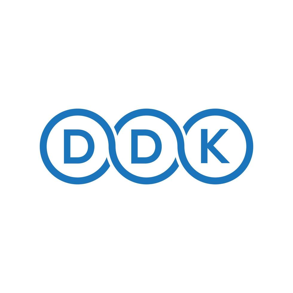 création de logo de lettre ddk sur fond noir. concept de logo de lettre initiales créatives ddk. création de lettre vectorielle ddk. vecteur