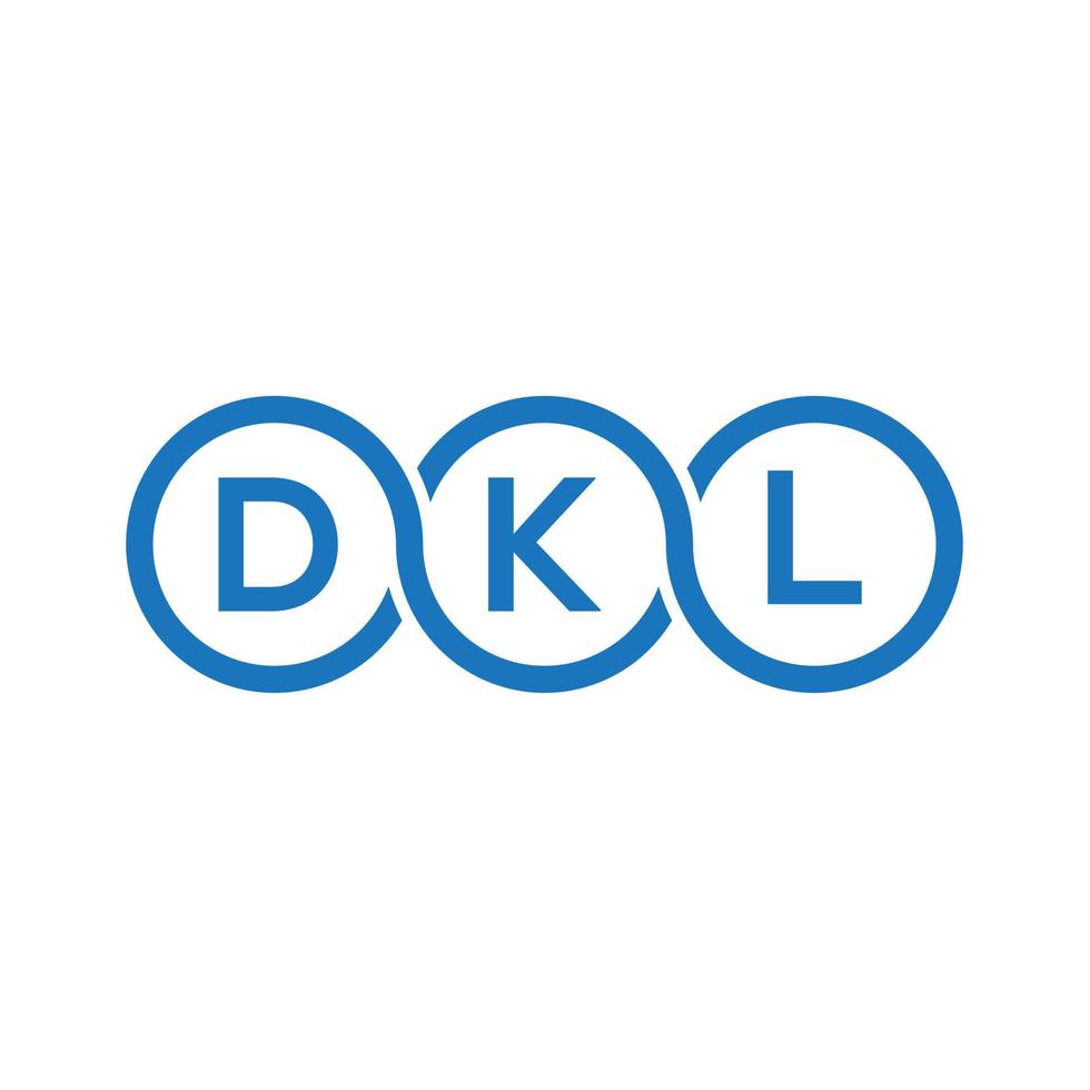 création de logo de lettre dkl sur fond noir. concept de logo de lettre initiales créatives dkl. création de lettre vectorielle dkl. vecteur