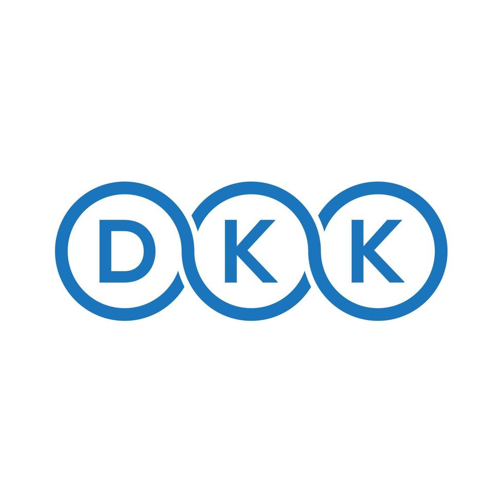 création de logo de lettre dkk sur fond noir. concept de logo de lettre initiales créatives dkk. création de lettre vectorielle dkk. vecteur