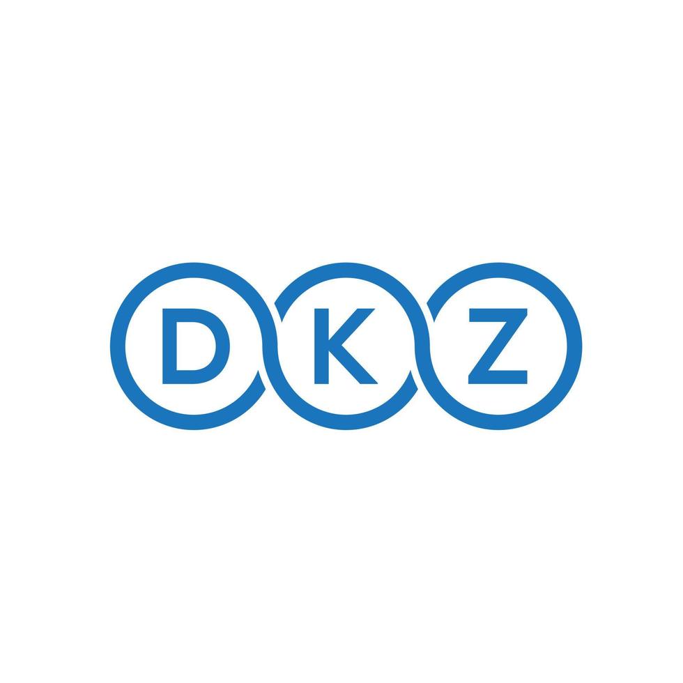 création de logo de lettre dkz sur fond noir.concept de logo de lettre d'initiales créatives dkz.conception de lettre vectorielle dkz. vecteur