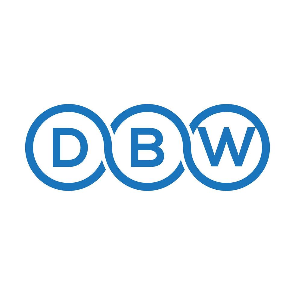 création de logo de lettre dbw sur fond noir. concept de logo de lettre initiales créatives dbw. création de lettre vectorielle dbw. vecteur