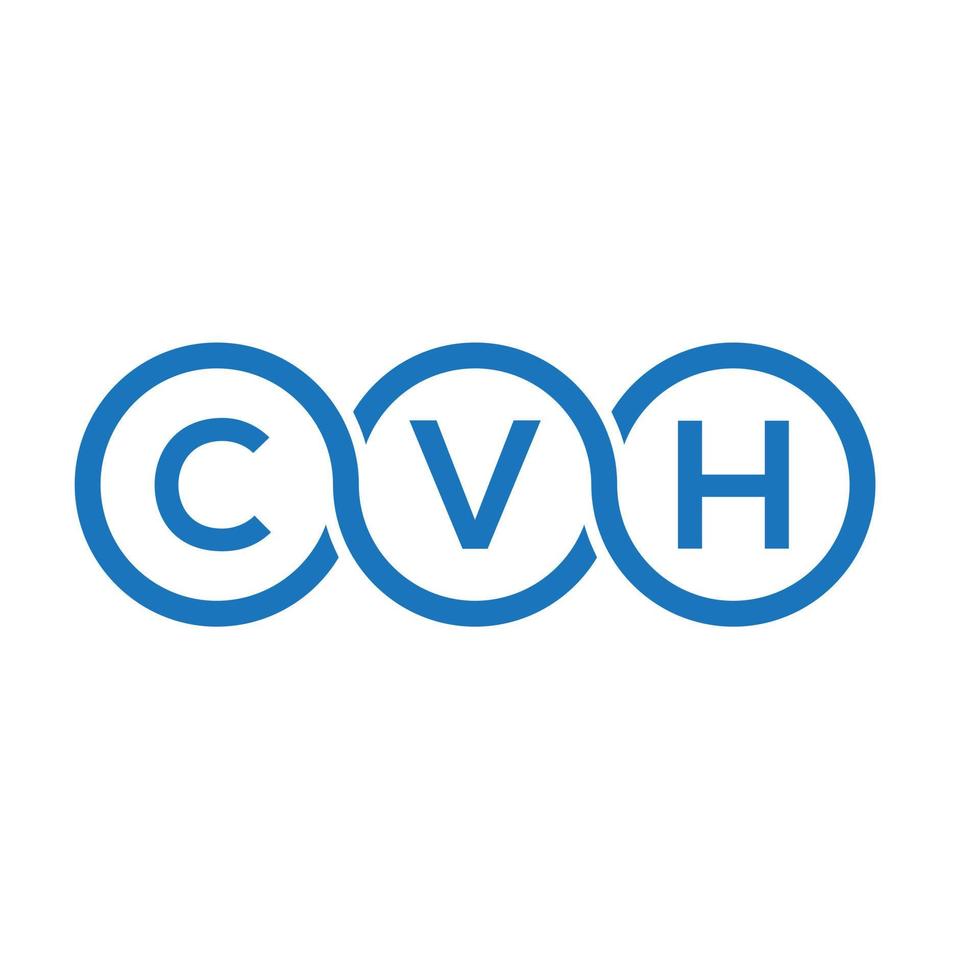 création de logo de lettre cvh sur fond noir. concept de logo de lettre initiales créatives cvh. création de lettre vectorielle cvh. vecteur