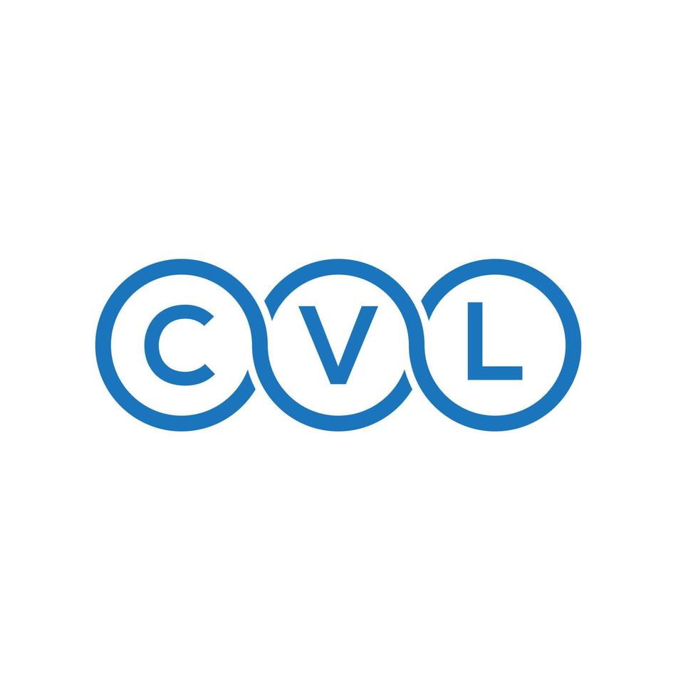 création de logo de lettre cvl sur fond noir. concept de logo de lettre initiales créatives cvl. création de lettre vectorielle cvl. vecteur